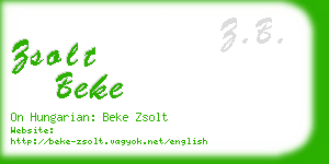 zsolt beke business card